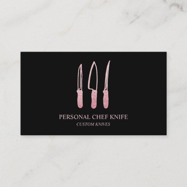 Personal Chef knife types Business Card
