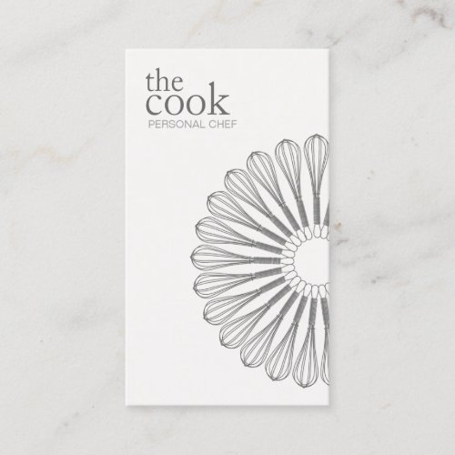 Personal Chef Modern Catering Whisk Simple Business Card