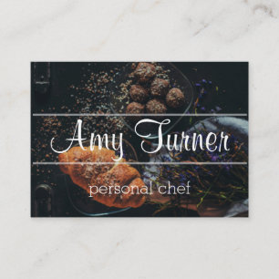 personal chef modern elegant business card