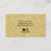 Personal Chef Modern Gold Whisk Pastry Bakery Business Card (Back)