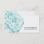 Personal Chef & Nutritionist Succulent Floral Business Card (Front/Back)