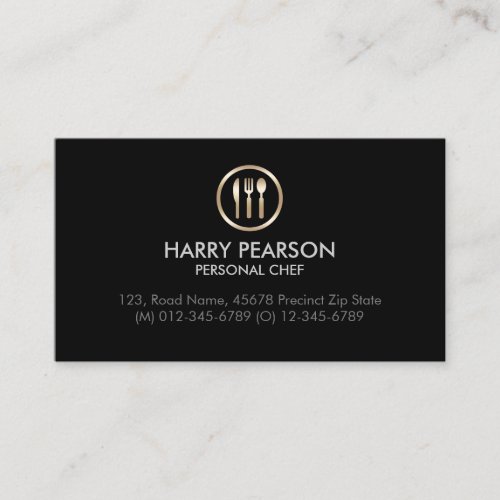 Personal Chef Restaurant Catering Business Card