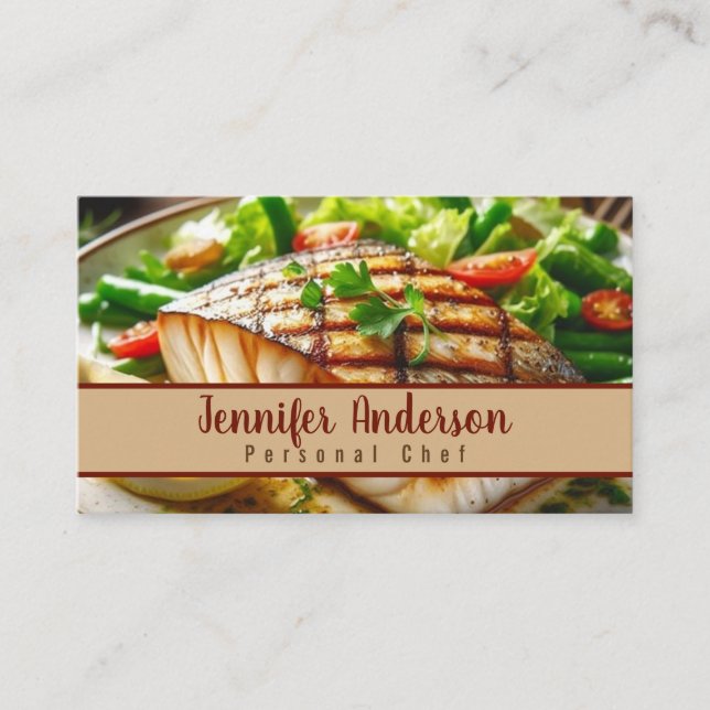 Personal Chef Sous Chef Restaurant Business Card (Front)