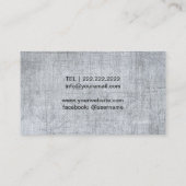 Personal Chef Vintage Silverware Catering Metal Business Card (Back)