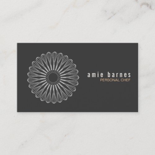 Personal Chef Whisk Logo Black Business Card