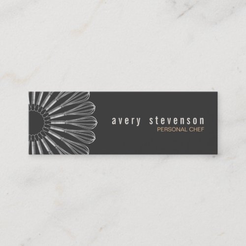 Personal Chef Whisk Logo Black Business Card