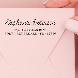 Personal Chic Cute Script Informal Return Address Self-inking Stamp