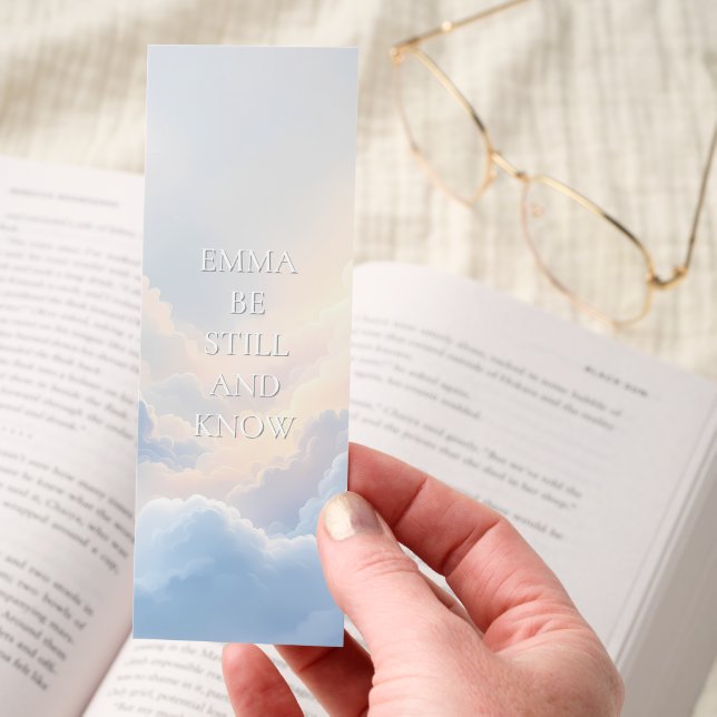 Personal Christian Name Reminder Be Still and Know Bookmarks (Hand)