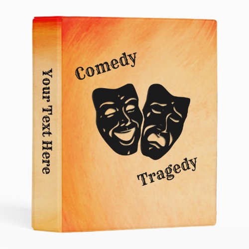 Personal Comedy and Tragedy Theater Masks Mini Binder