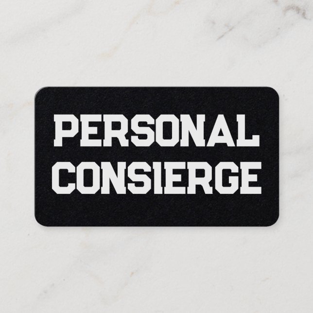 Personal Concierge Executive Assistant Business Card (Front)
