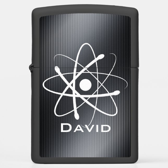 Personal Cool Atom Symbol Zippo Lighter (Front)