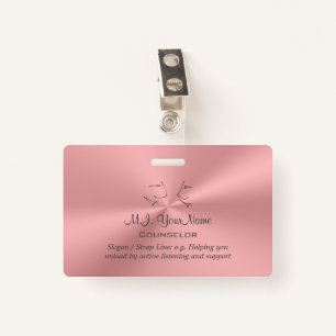 Personal Counselor luxury pink chrome-effect Badge