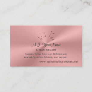 Personal Counselor luxury pink chrome-effect Business Card