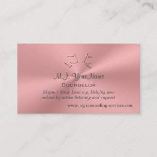 Personal Counselor luxury pink chrome-effect Business Card