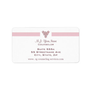 Personal Counselor luxury stripes and pink phoenix Label