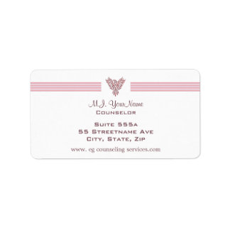 Personal Counselor luxury stripes and pink phoenix Label