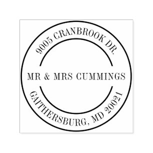 Personal Couple Elegant Return Address Self-inking Stamp