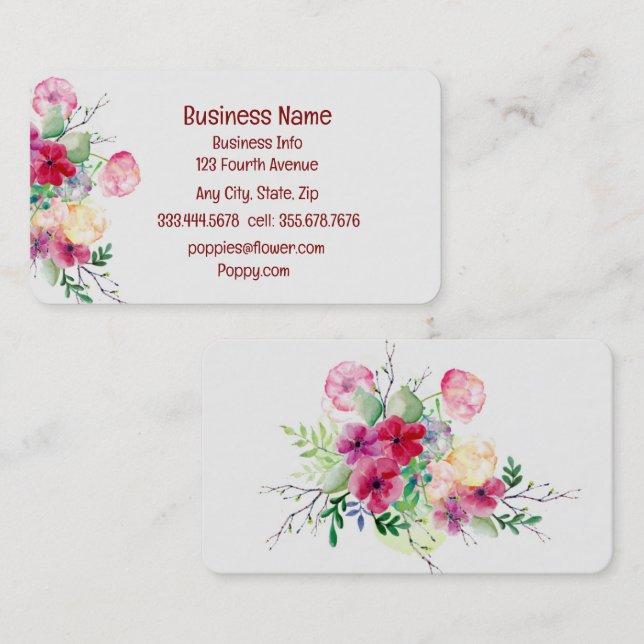 Personal Custom Country Floral   Business Card (Front/Back)
