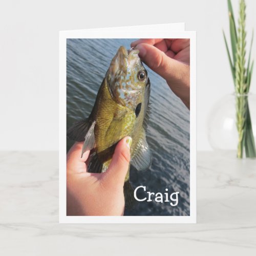 Personal Custom Name Fishing Humor Birthday Card