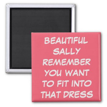 Personal Custom Wedding Dress Fit Diet Magnet by myMegaStore at Zazzle