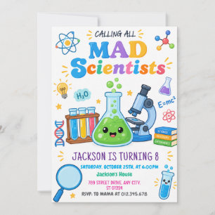 Personal Digital Color Science Birthday Invitation