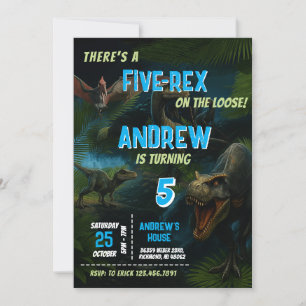 Personal Dinosaur park Birthday party for boy Invitation