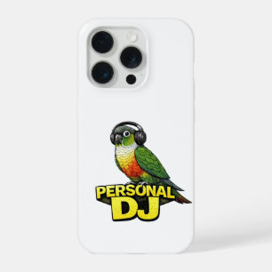 Personal DJ Green Cheek Conure iPhone 15 Pro Case