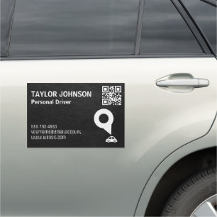 Personal Driver Transportation QR Car Magnet