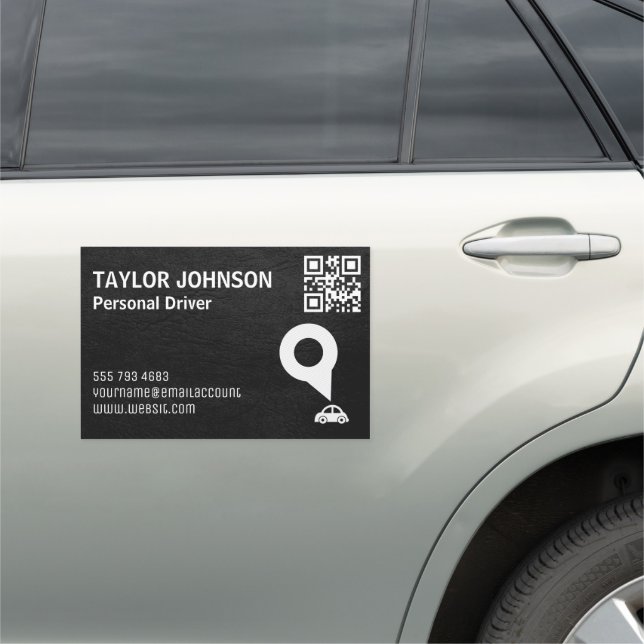 Personal Driver | Transportation | QR Car Magnet (In Situ)