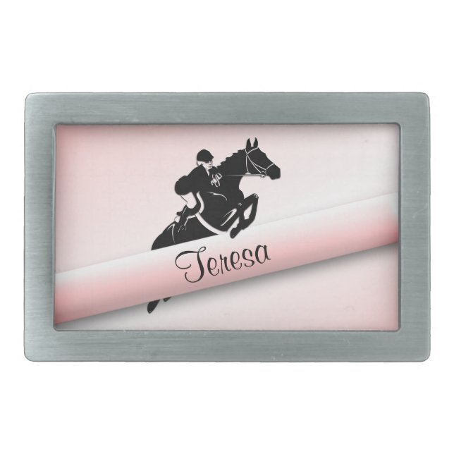 Personal Equestrian Jumper Belt Buckle (Front)