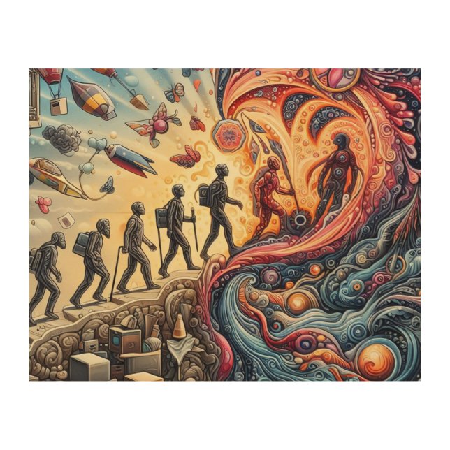 personal evolution wood wall art (Front)