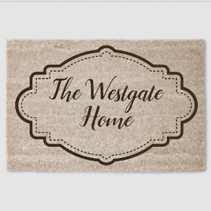Personal Family Monogram Front Fiber Doormat