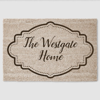 Personal Family Monogram Front Fiber Doormat