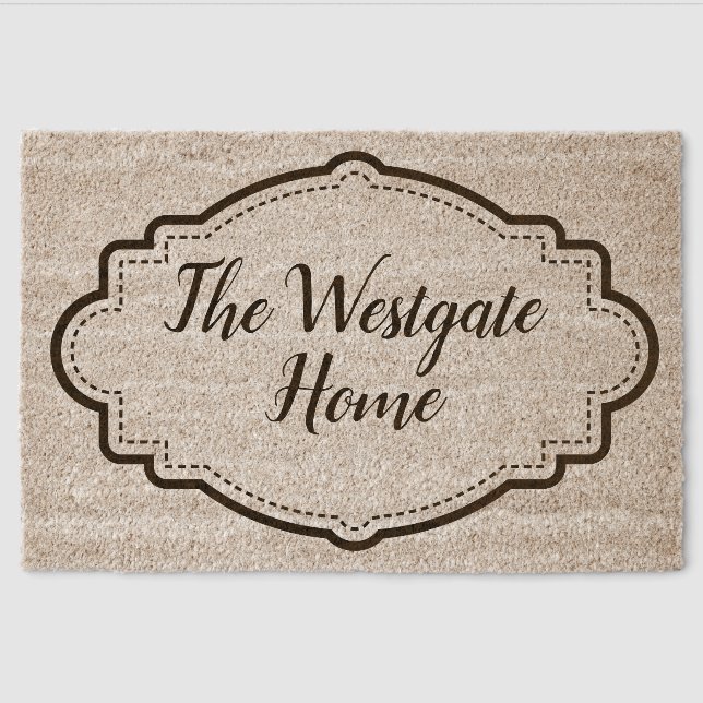 Personal Family Monogram Front Fiber Doormat (Front)