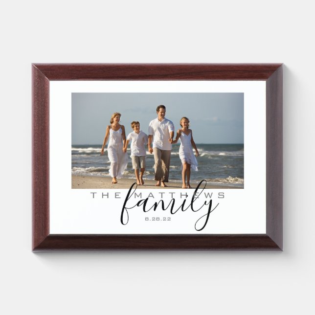 Personal Family Photo Custom Wall Plaque (Horizontal)