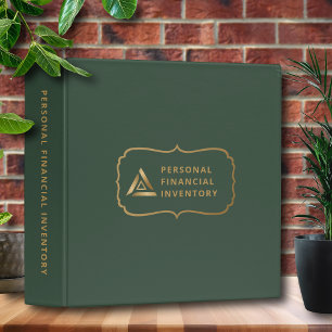 Personal Financial Inventory 3 Ring Binder