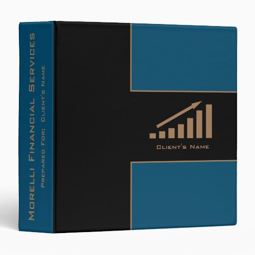 Personal Financial Portfolio _ Black  Blue 3 Ring Binder