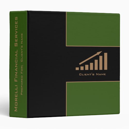 Personal Financial Portfolio _ Black  Green 3 Ring Binder