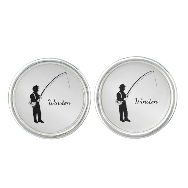 Personal Fishing Cufflinks (Front)