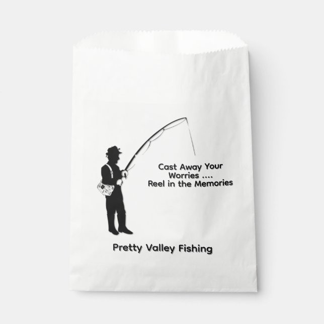 Personal Fishing Cufflinks Favor Bag (Front)