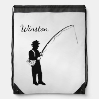 Personal Fishing Drawstring Bag