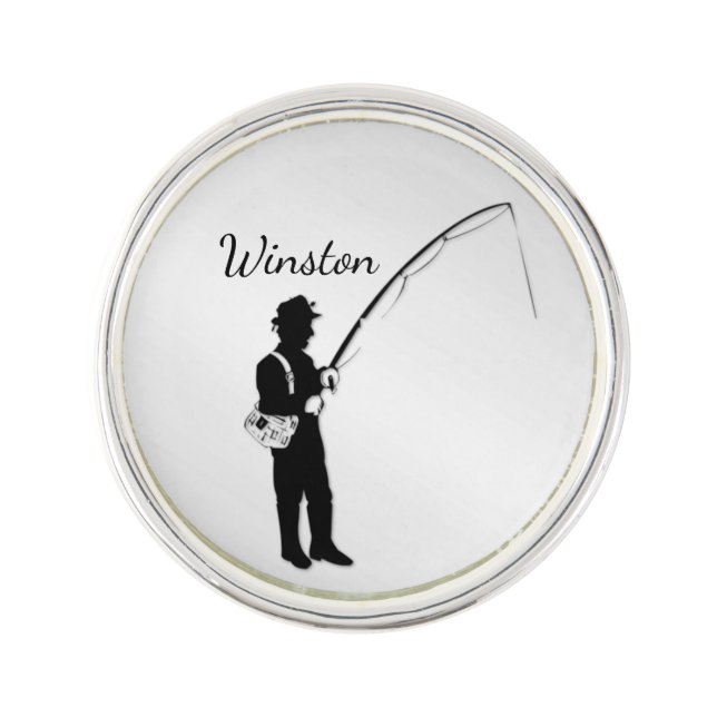 Personal Fishing Lapel Pin (Front)