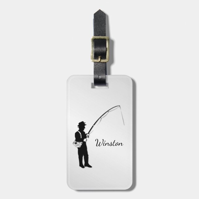 Personal Fishing Luggage Tag (Front Vertical)
