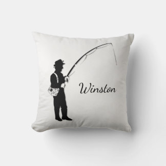Personal Fishing Throw Pillow