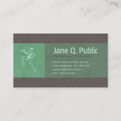 Customizable Personal Trainer Business Card (bright)