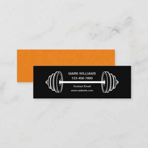 Personal Fitness Trainer And Coach  Mini Business Card