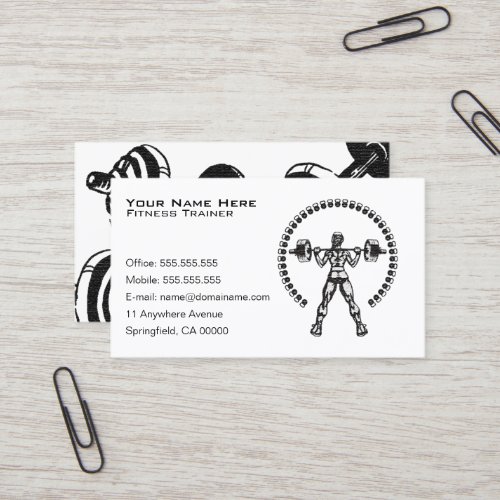 Personal Fitness Trainer Business Business Card