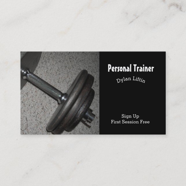 Personal Fitness Trainer Business Card (Front)
