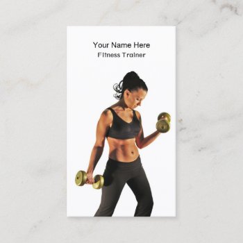 Personal Fitness Trainer Business Card Template by coolbusinesscards at Zazzle