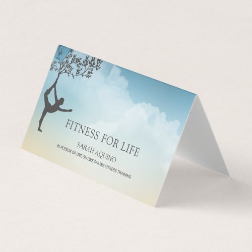 Personal Fitness Trainer Exercise Coach Business Card